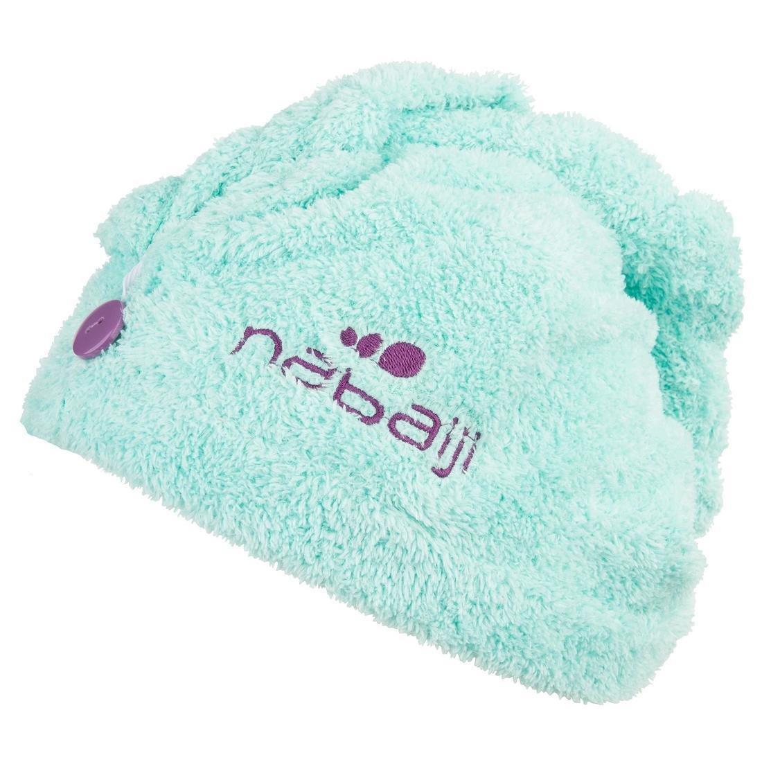 Soft microfibre hair towel, Aqua, , large image number 12