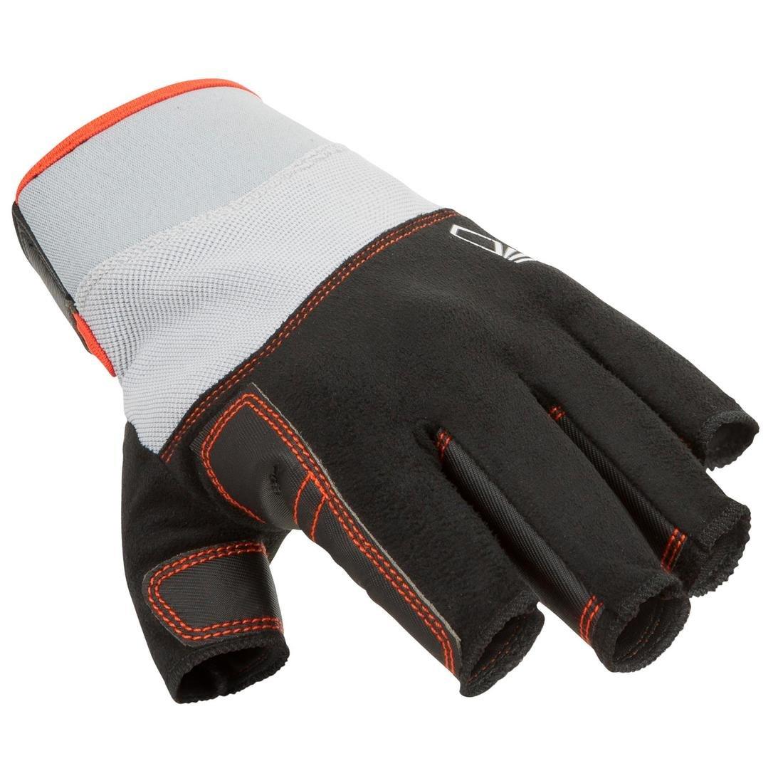 Large Adult Sailing Fingerless Gloves Sailing 500, Black, , large image number 8