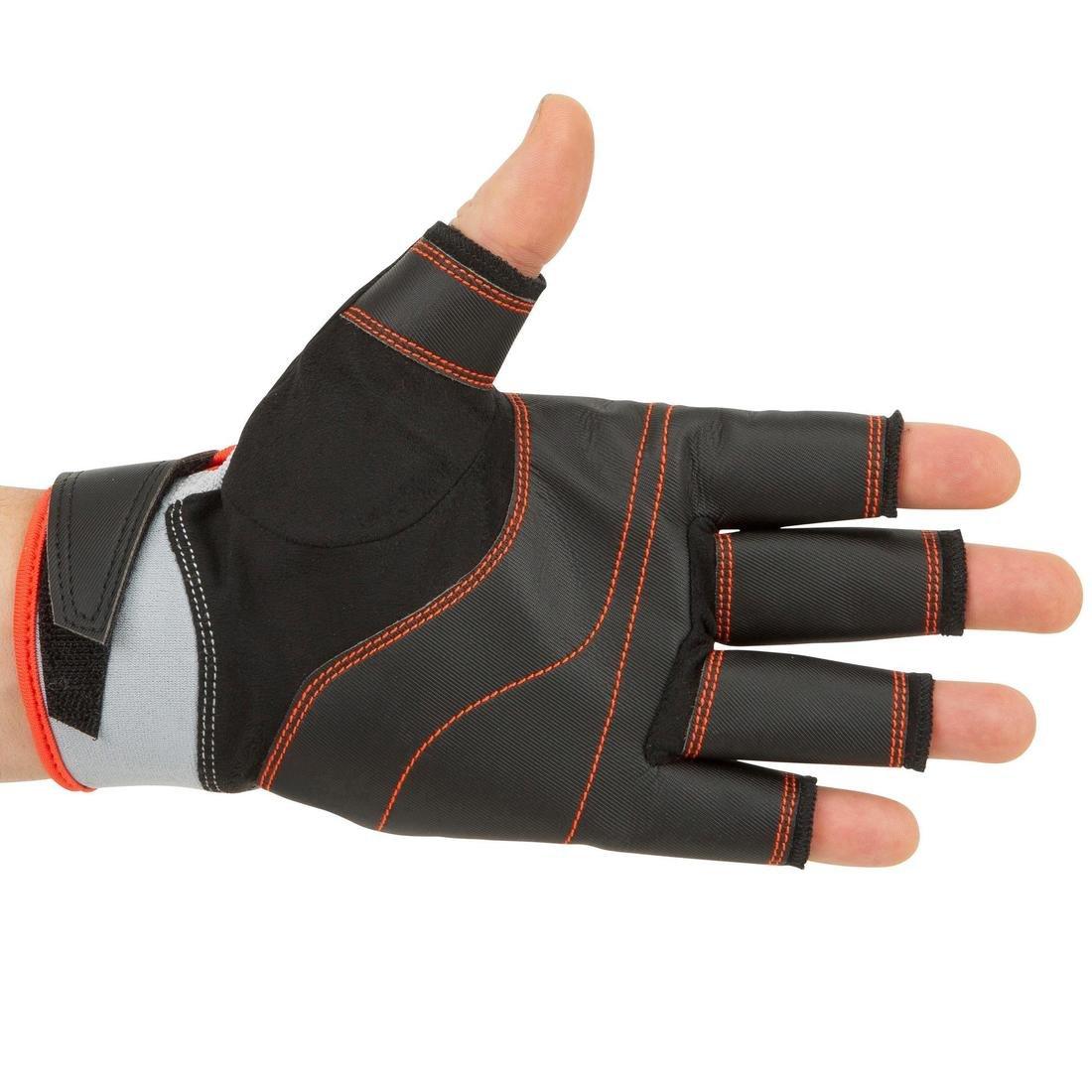 Large Adult Sailing Fingerless Gloves Sailing 500, Black, , large image number 11