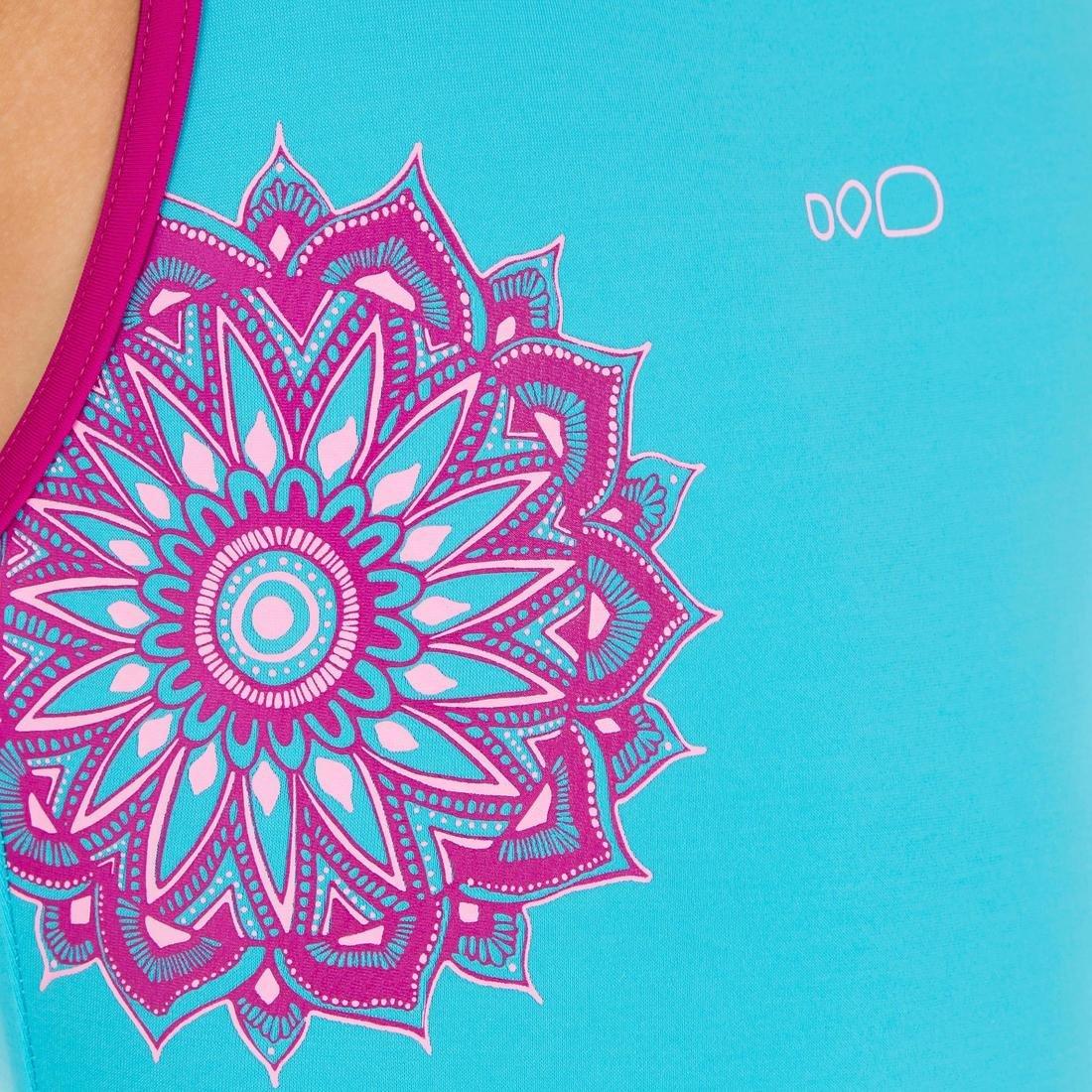 Leony+ Girls' One-Piece Swimsuit, Turquoise Blue, , large image number 9