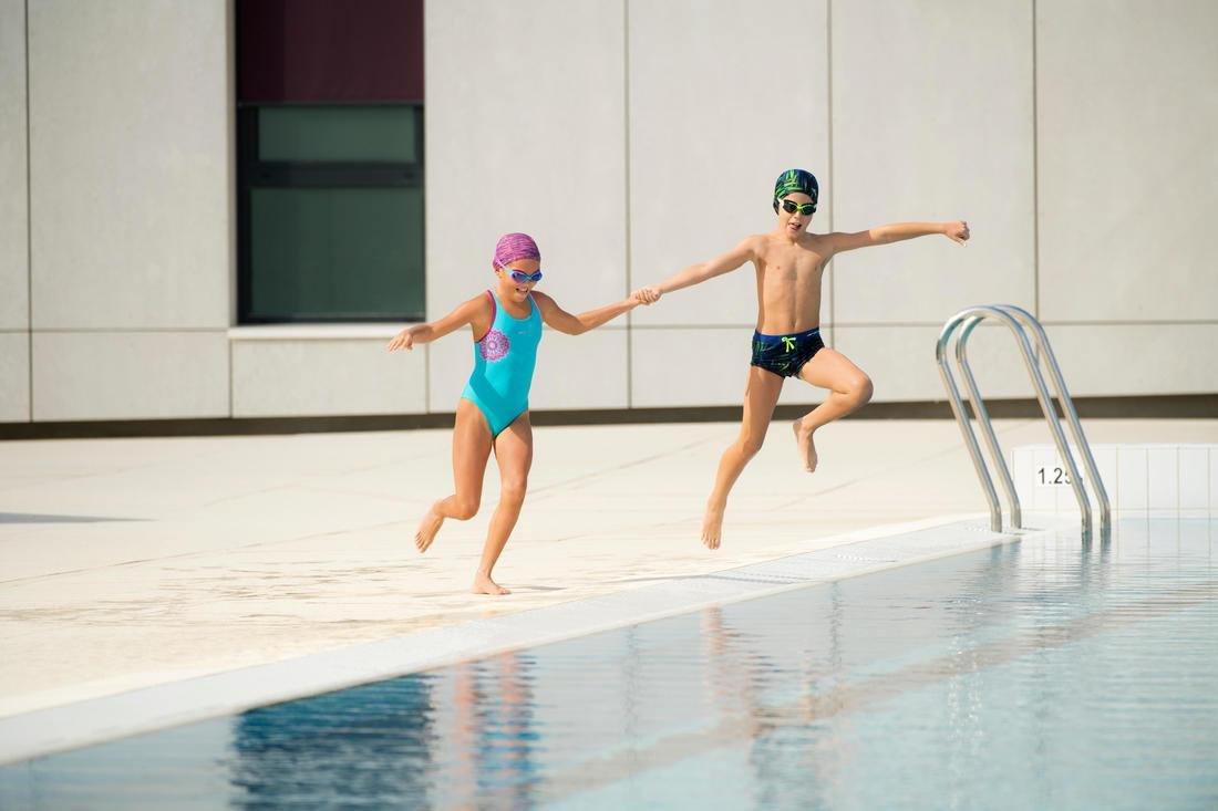 Leony+ Girls' One-Piece Swimsuit, Turquoise Blue, , large image number 11