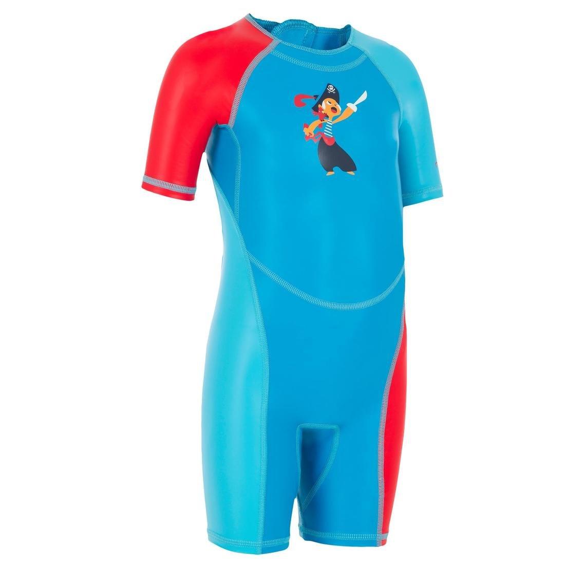 12M  Kloupi Baby's Printed Shorty Swimsuit - Blue, Cyan, , large image number 0