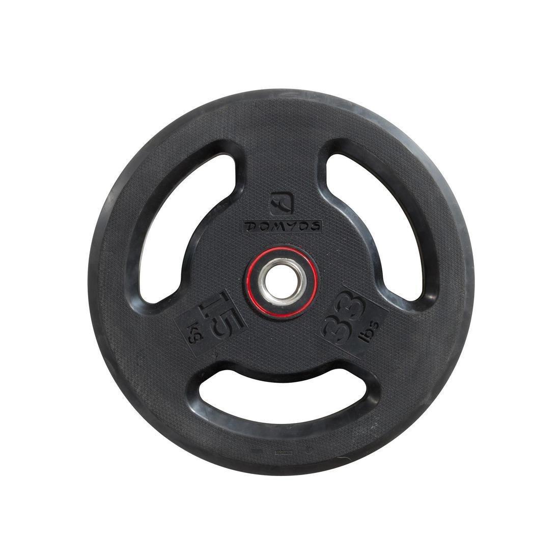Rubber Weight Disc with Handles 28mm - 15kg, No Color, large image number 0
