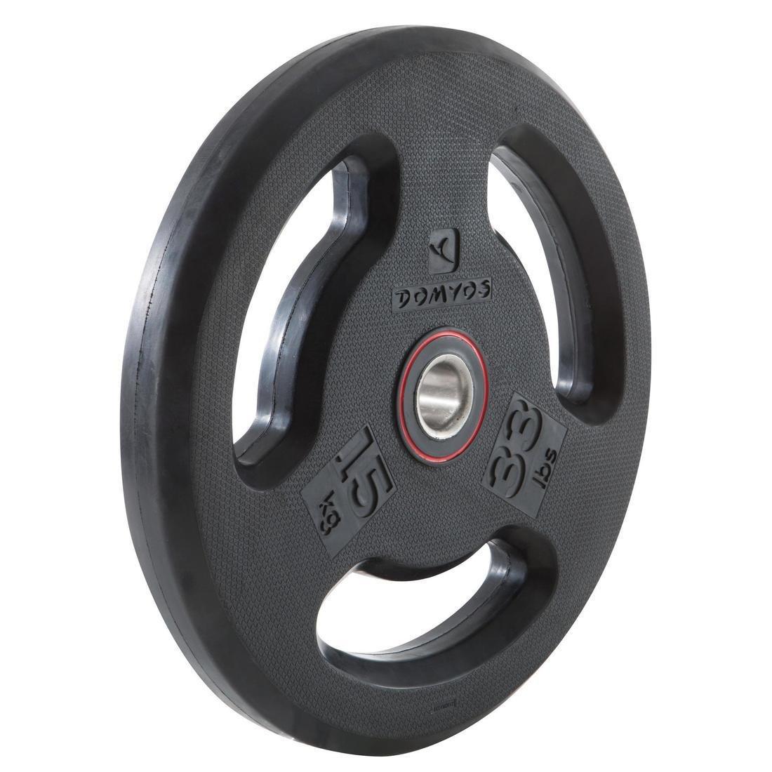 Rubber Weight Disc with Handles 28mm - 15kg, No Color, large image number 6