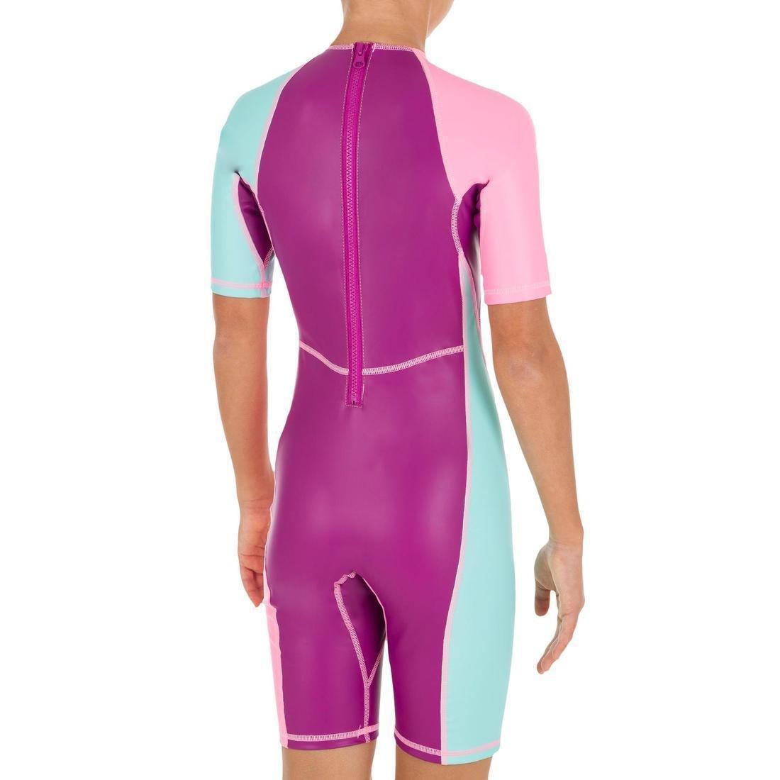8-9Y  Kloupi Girls' Swim Shorty - Purple Pink, , large image number 2