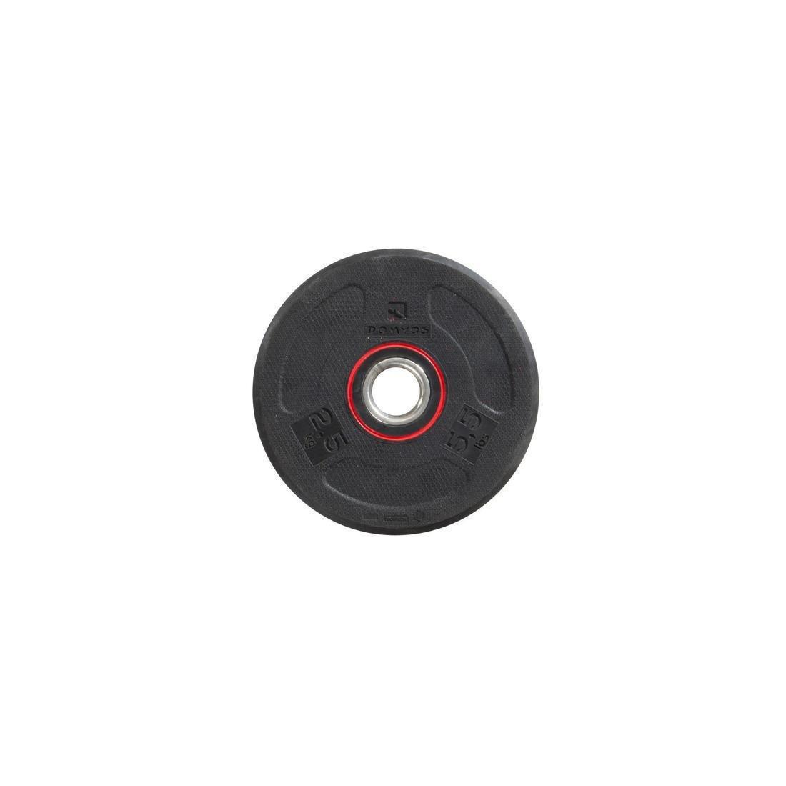 2.5 kg  Rubber Weight Disc 28 mm, Black, , large image number 0