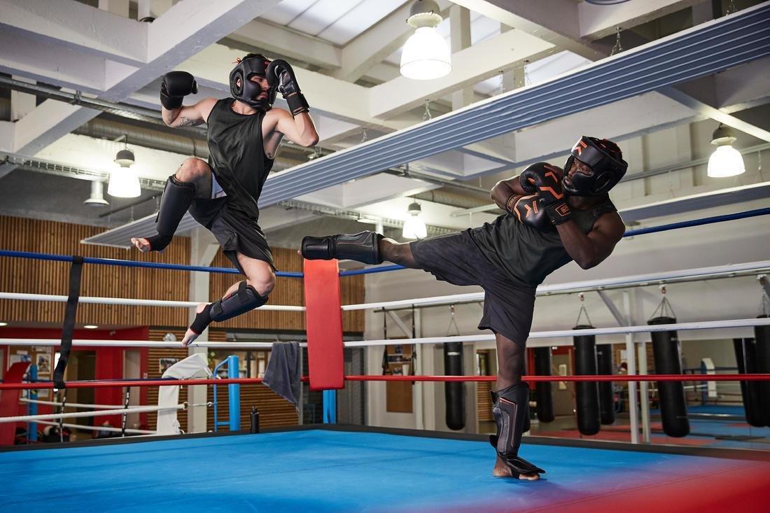 L/XL 500 Adult Boxing Full Face Training Head Guard, Black, , large image number 13