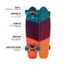 OXELO - Big Yamba Cruiser Skateboard - Blue/Coral Gradient, Teal Green