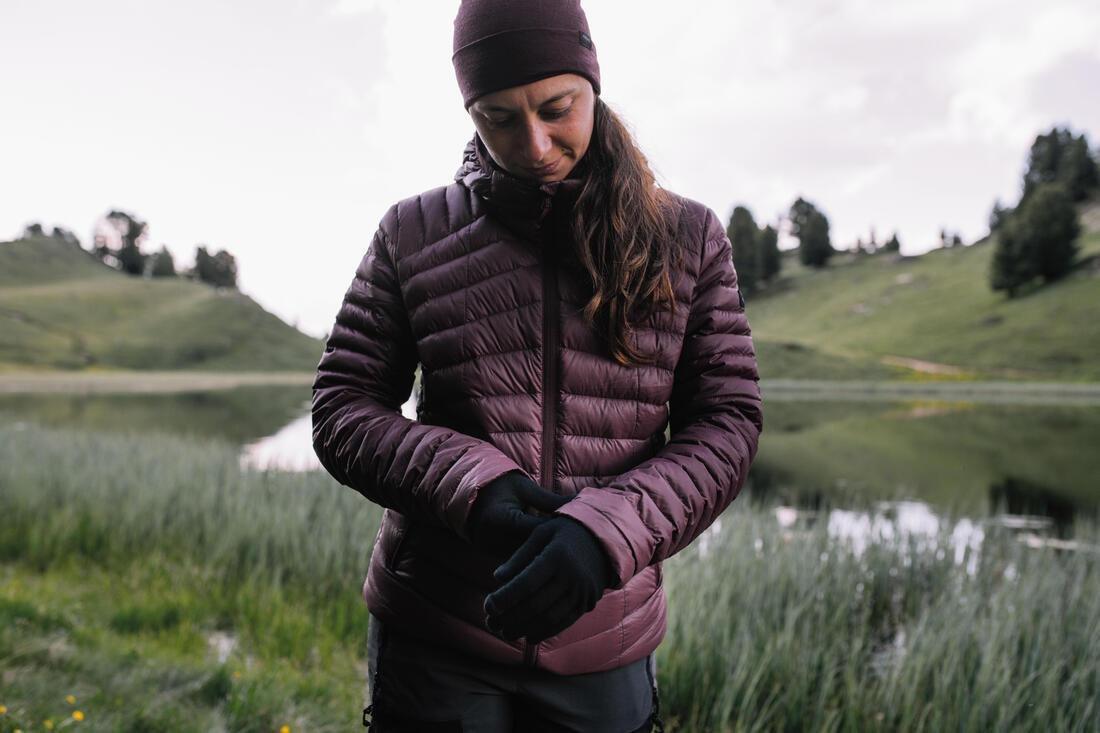 XL/2XL  Unisex Mountain Trekking Touchscreen-Compatible Liner Gloves Trek 500, Cardinal Pink, , large image number 13