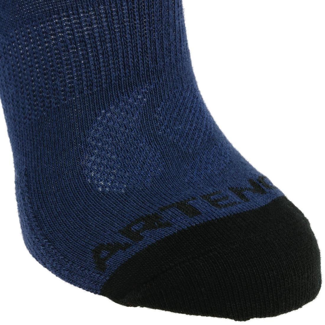 EU 27-30  Kids' Tennis Socks RS 160 Mid Tri-Pack Navy, Asphalt Blue, , large image number 3