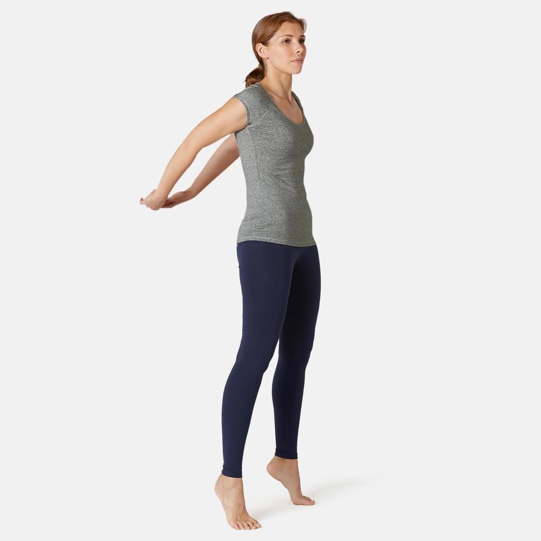 XL  Women's Slim T-Shirt 500, Navy Blue, , large image number 2