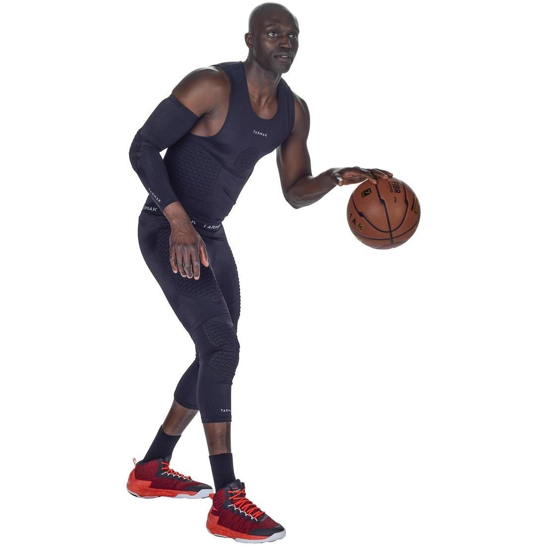 4  Adult Intermediate Protective Basketball Arm Sleeve, Black, , large image number 1