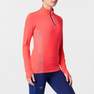 KALENJI - S/M Run Dry  Womens Long-Sleeved Half-Zip Running T-Shirt, Black