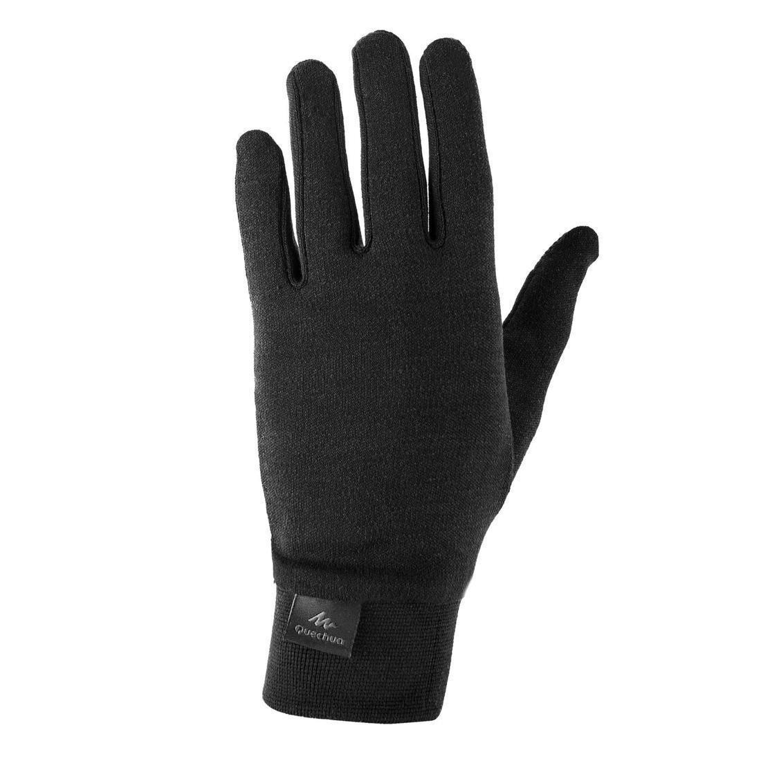 12-13 Yrs Childs Silk Liner Gloves, Black, , large image number 0