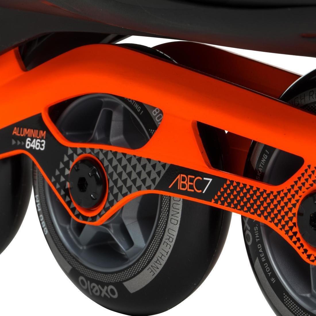 EU 45  FIT500 Inline Fitness Skates, Fluo Blood Orange, No Color, large image number 13