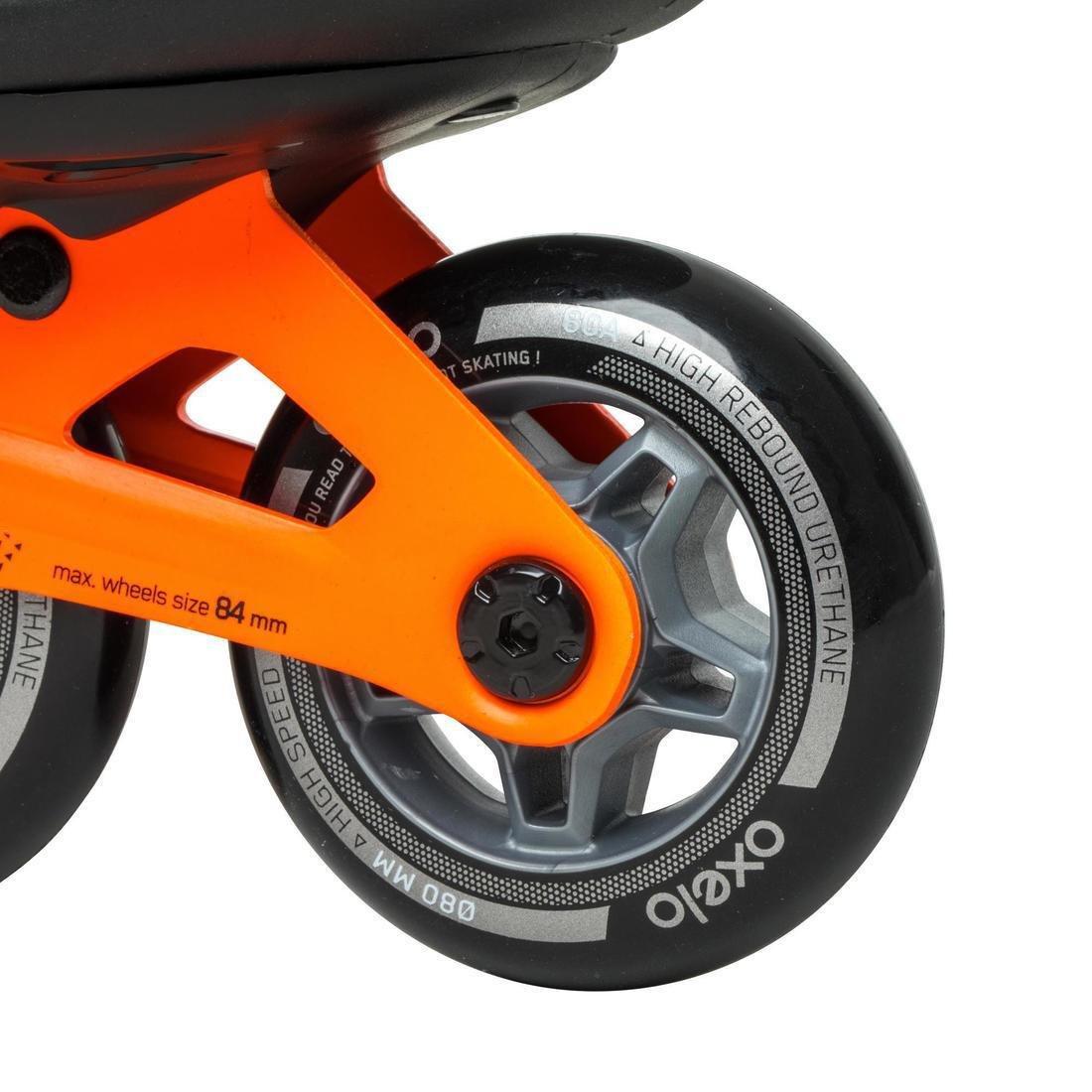 EU 45  FIT500 Inline Fitness Skates, Fluo Blood Orange, No Color, large image number 14