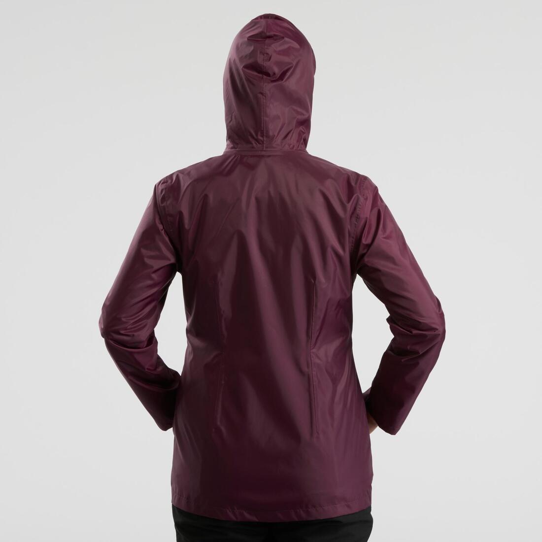 Women Warm Waterproof Snow Hiking Jacket - Sh100 Warm, Purple, No Color, large image number 2