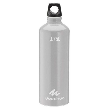QUECHUA - 0.75L Aluminium Screw-Top Water Bottle, Lunar Grey
