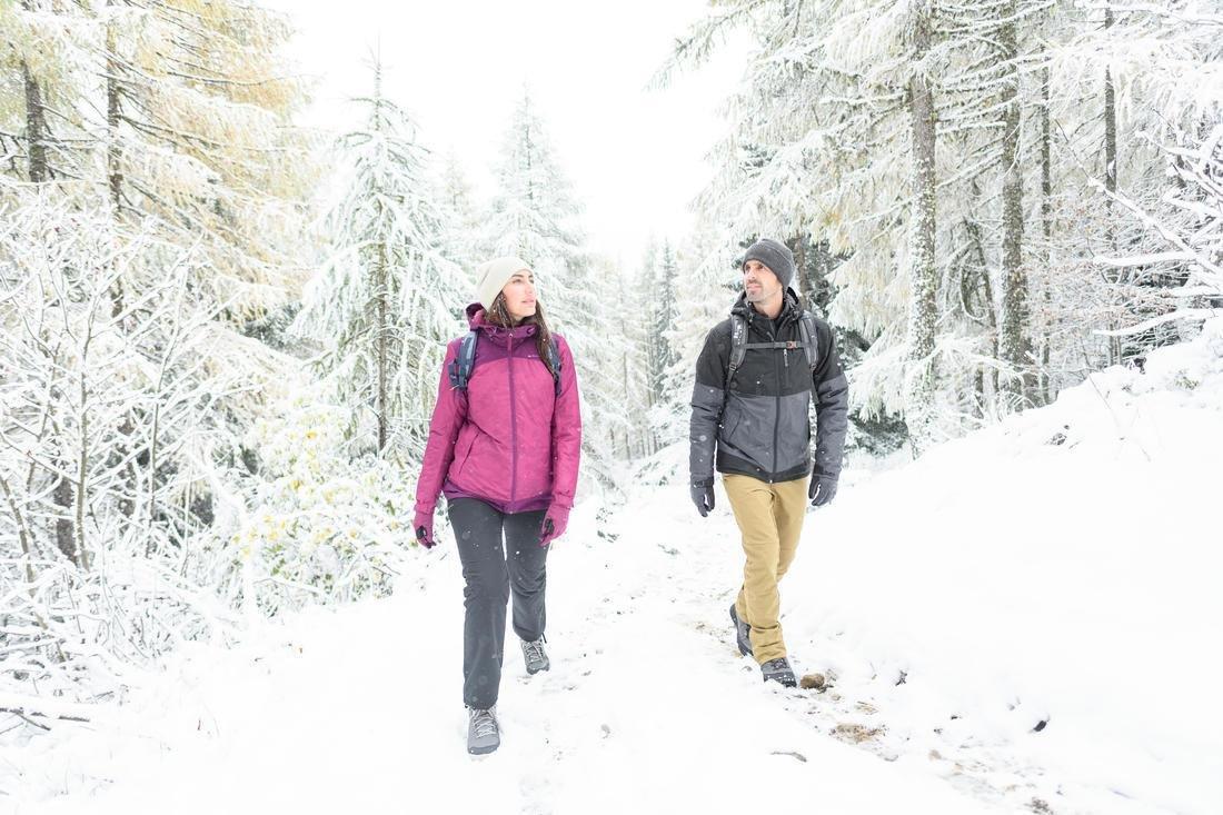 جاكيت شتوي رجالي متوسط ​​الحجم ومقاوم للماء للمشي لمسافات طويلة - SH100 X-Warm -10 &deg; C ، رمادي كربوني, No Color, large image number 5