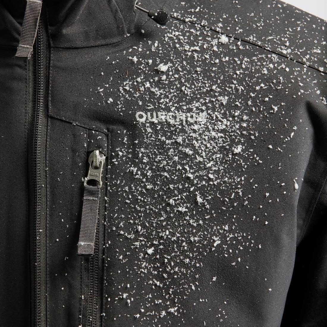 جاكيت شتوي رجالي متوسط ​​الحجم ومقاوم للماء للمشي لمسافات طويلة - SH100 X-Warm -10 &deg; C ، رمادي كربوني, No Color, large image number 9