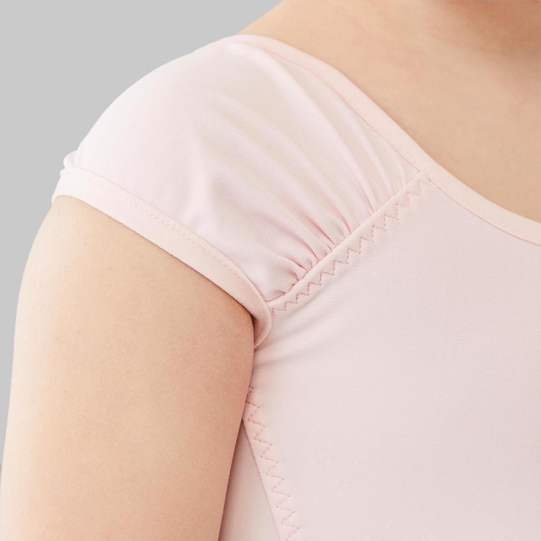 10-11Y  Girls' Short-Sleeved Ballet Leotard, Black, No Color, large image number 7