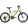 BTWIN - دراجة هوائية جبلية  20 روكرايدر أس تي 500 للأطفال 20 إنش 6-9 سنوات نيون أصفر ليموني