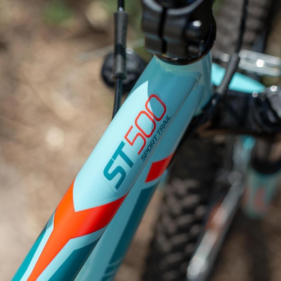 24  Rockrider ST 500 Kids' 24-Inch Montain Bike 9-12 Years - Neon, Ice Blue, No Color, large image number 3