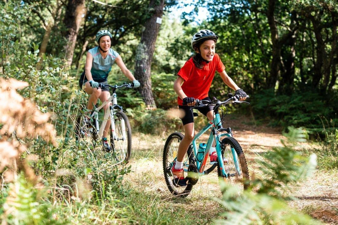 24  Rockrider ST 500 Kids' 24-Inch Montain Bike 9-12 Years - Neon, Ice Blue, No Color, large image number 4