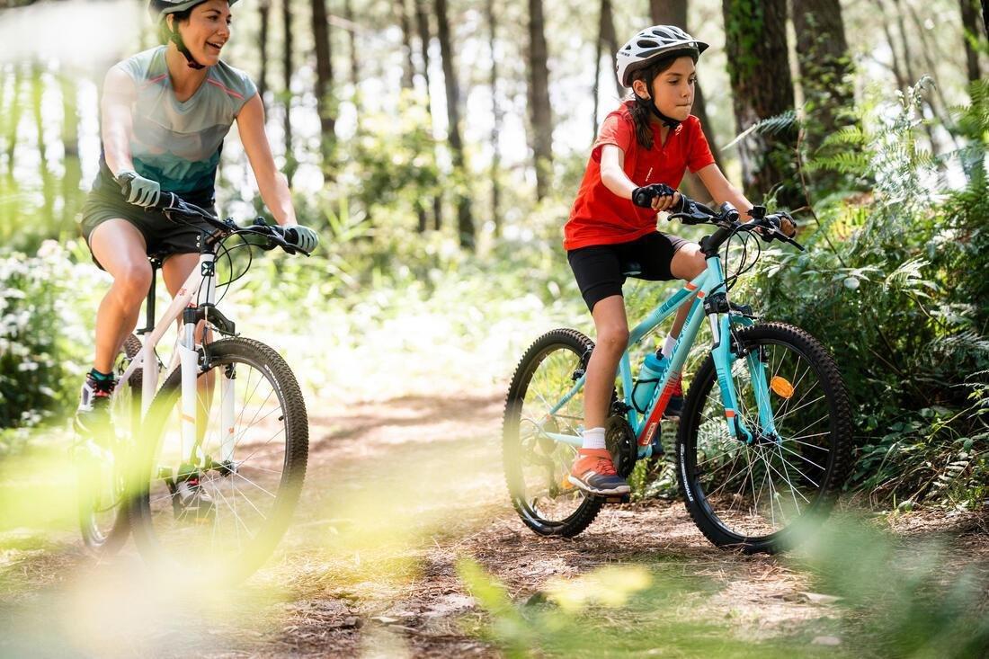 24  Rockrider ST 500 Kids' 24-Inch Montain Bike 9-12 Years - Neon, Ice Blue, No Color, large image number 5