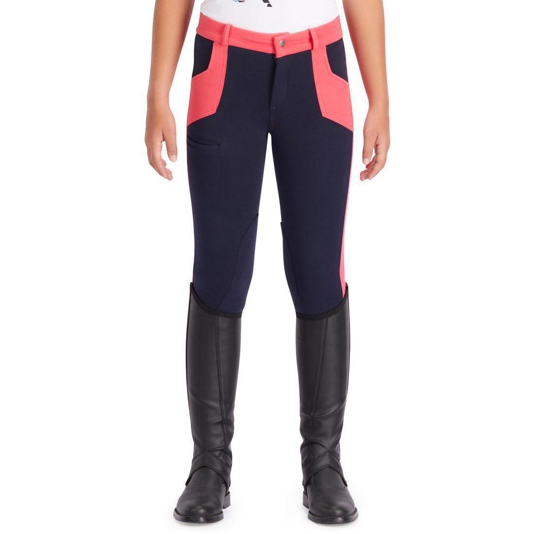 بنطلون فروسية 120 للأطفال في سن 10-11 سنة، أزرق داكن, No Color, large image number 8