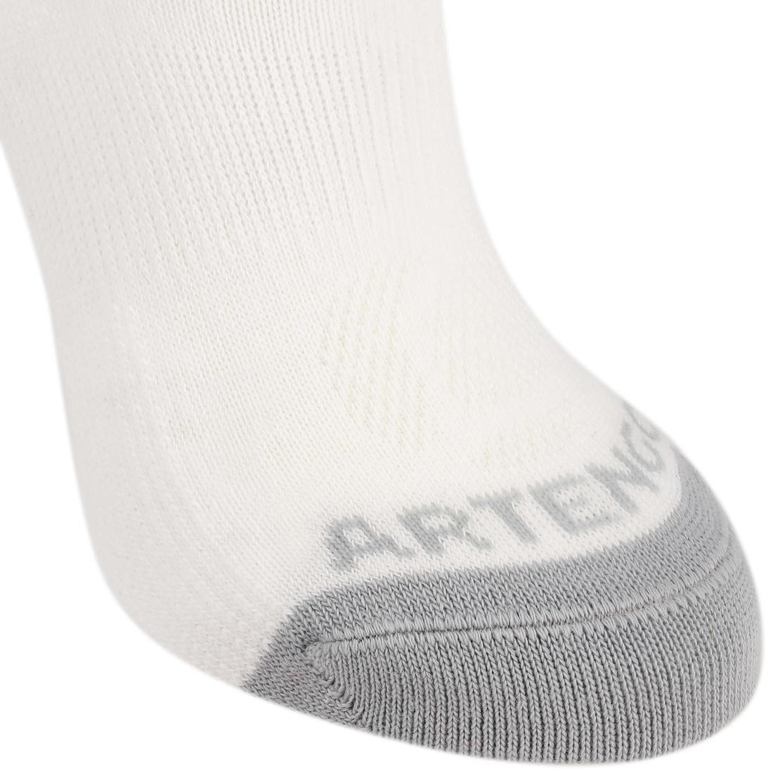 Eu 31-34  Kids' Mid Tennis Socks Tri-Pack Rs 160, White, No Color, large image number 3