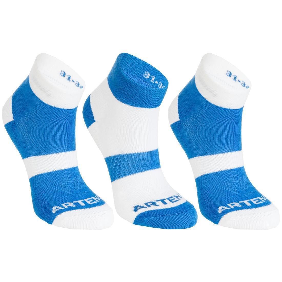 Eu 31-34  Kids' Mid Tennis Socks Tri-Pack Rs 160, White, No Color, large image number 11