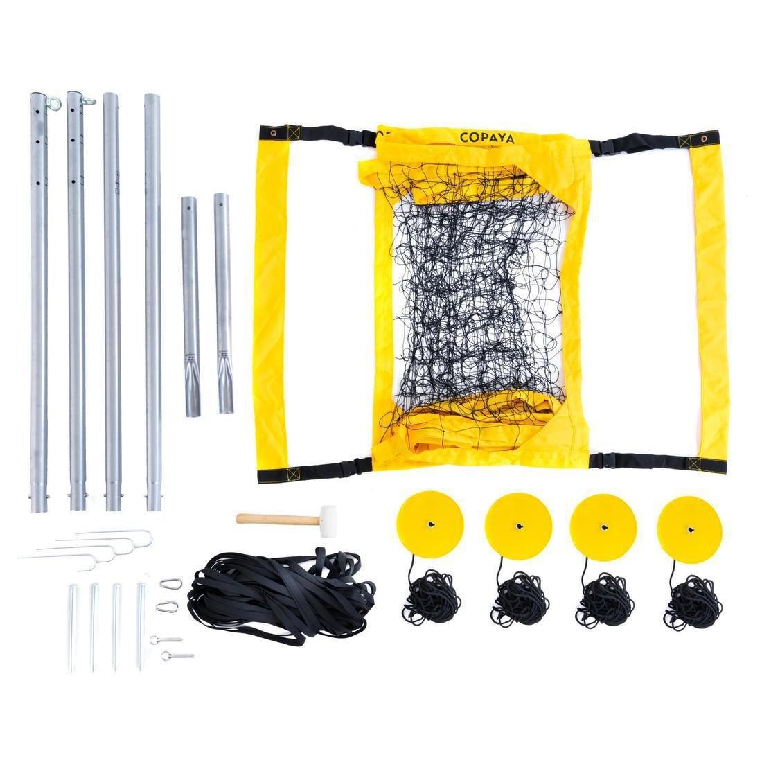 Official Dimensions Beach Volleyball Set BV900 - Yellow, Lemon Yellow, No Color, large image number 0