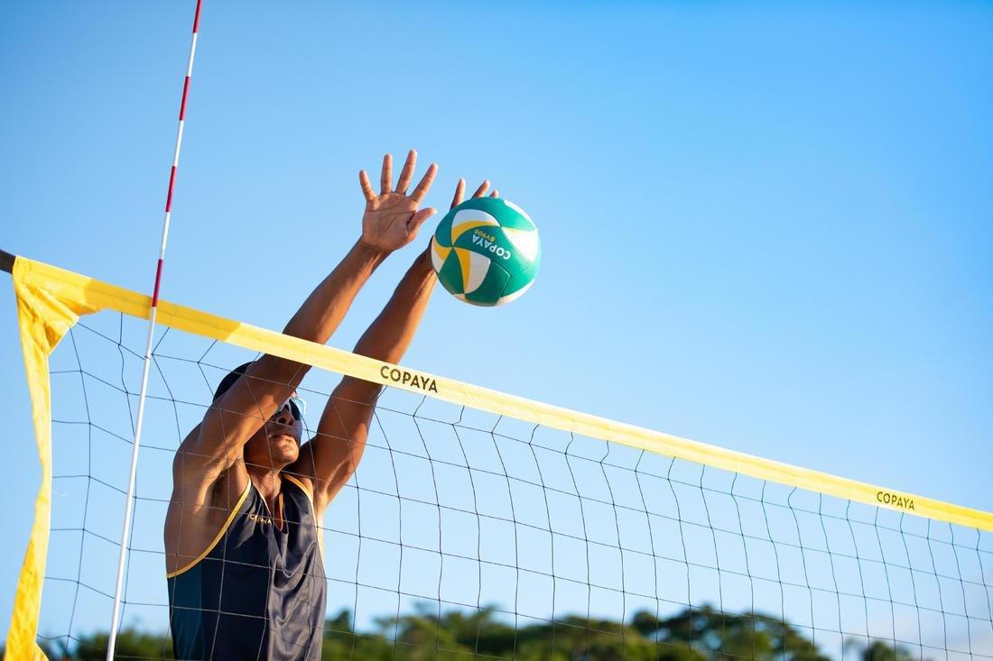 Official Dimensions Beach Volleyball Set BV900 - Yellow, Lemon Yellow, No Color, large image number 12