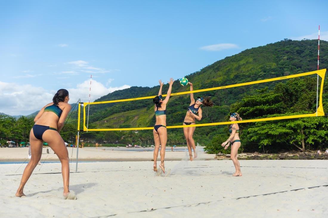 Official Dimensions Beach Volleyball Set BV900 - Yellow, Lemon Yellow, No Color, large image number 13