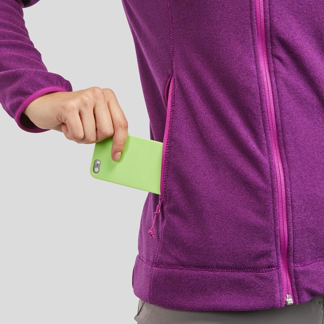 XS  Women's Walking Fleece Jacket, Aubergine, , large image number 5