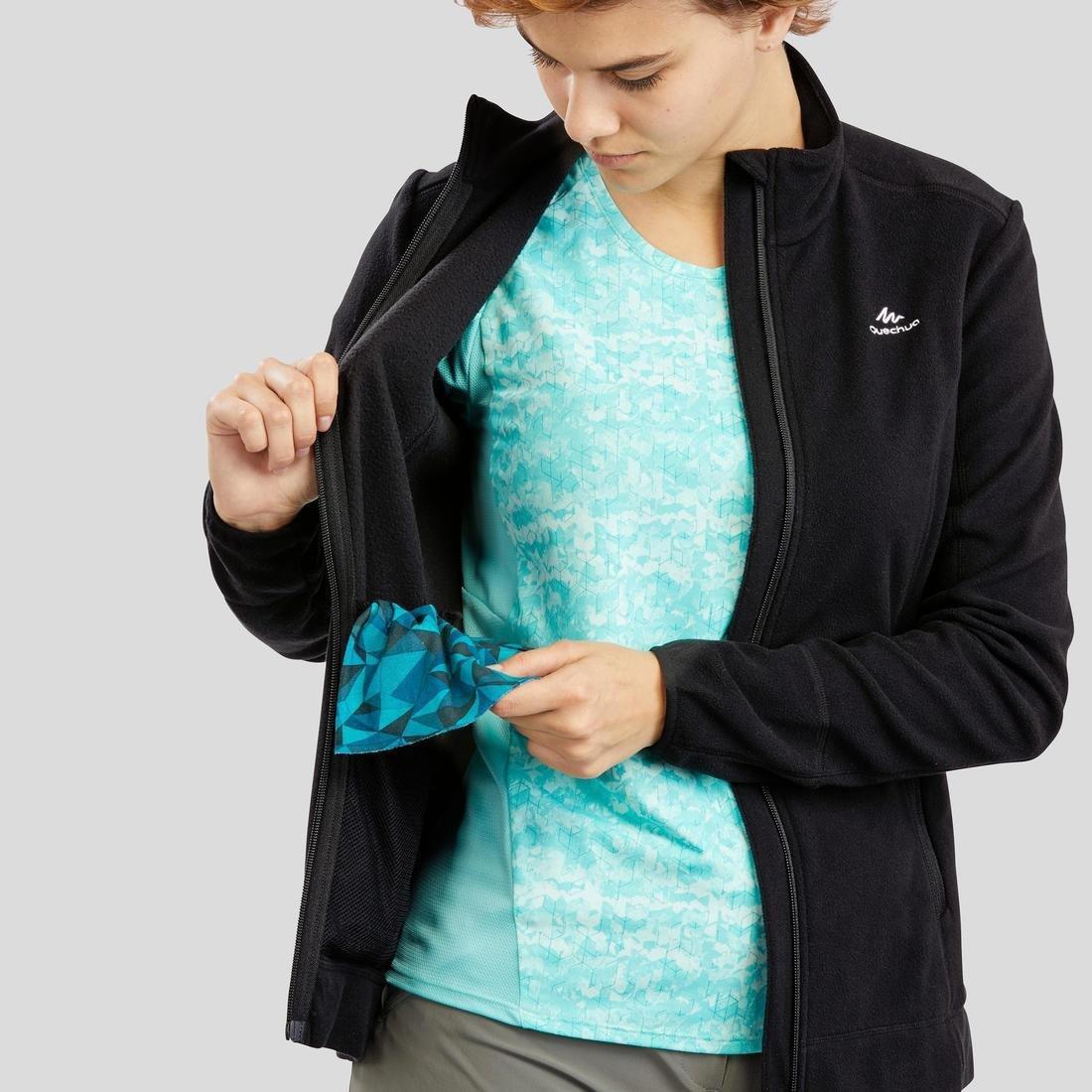 Large  Women's Walking Fleece Jacket, Black, , large image number 6