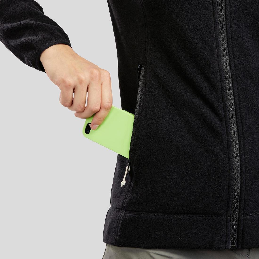 Medium  Women's Walking Fleece Jacket, Black, No Color, large image number 5