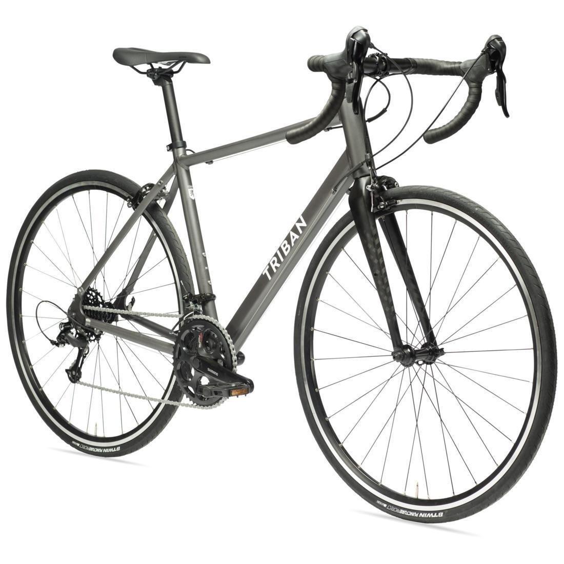 XL Men's  Bicycle Touring Road Bike Rc120, Dark Grey, No Color, large image number 2