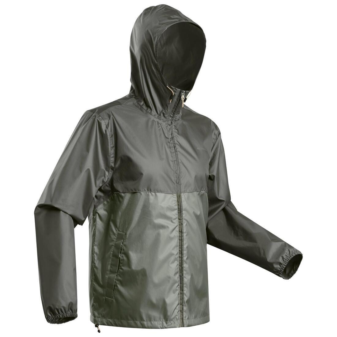Large  Men's country walking rain coat - NH100 Raincut Full Zip, Dark Petrol Blue, , large image number 1