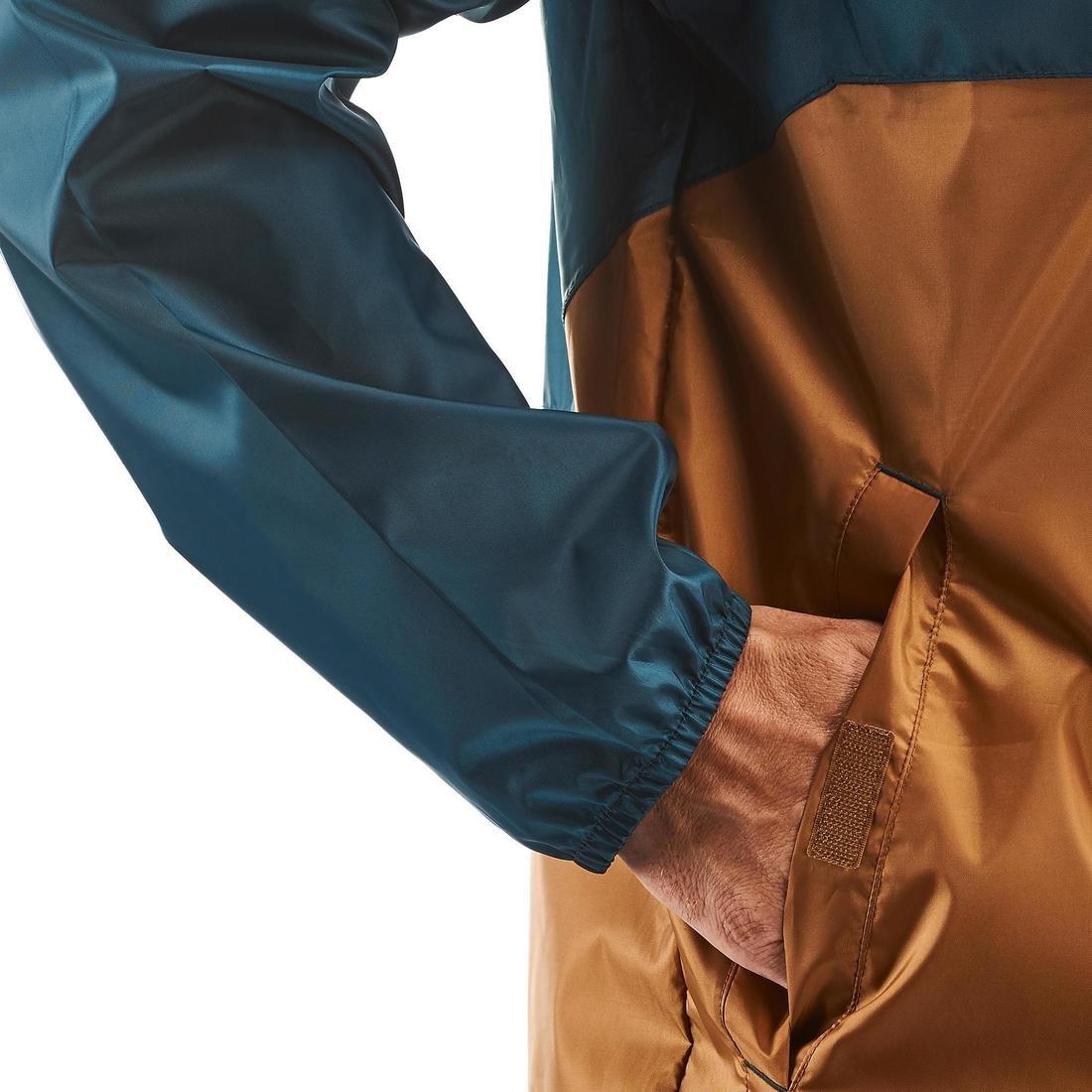 Large  Men's country walking rain coat - NH100 Raincut Full Zip, Dark Petrol Blue, , large image number 8