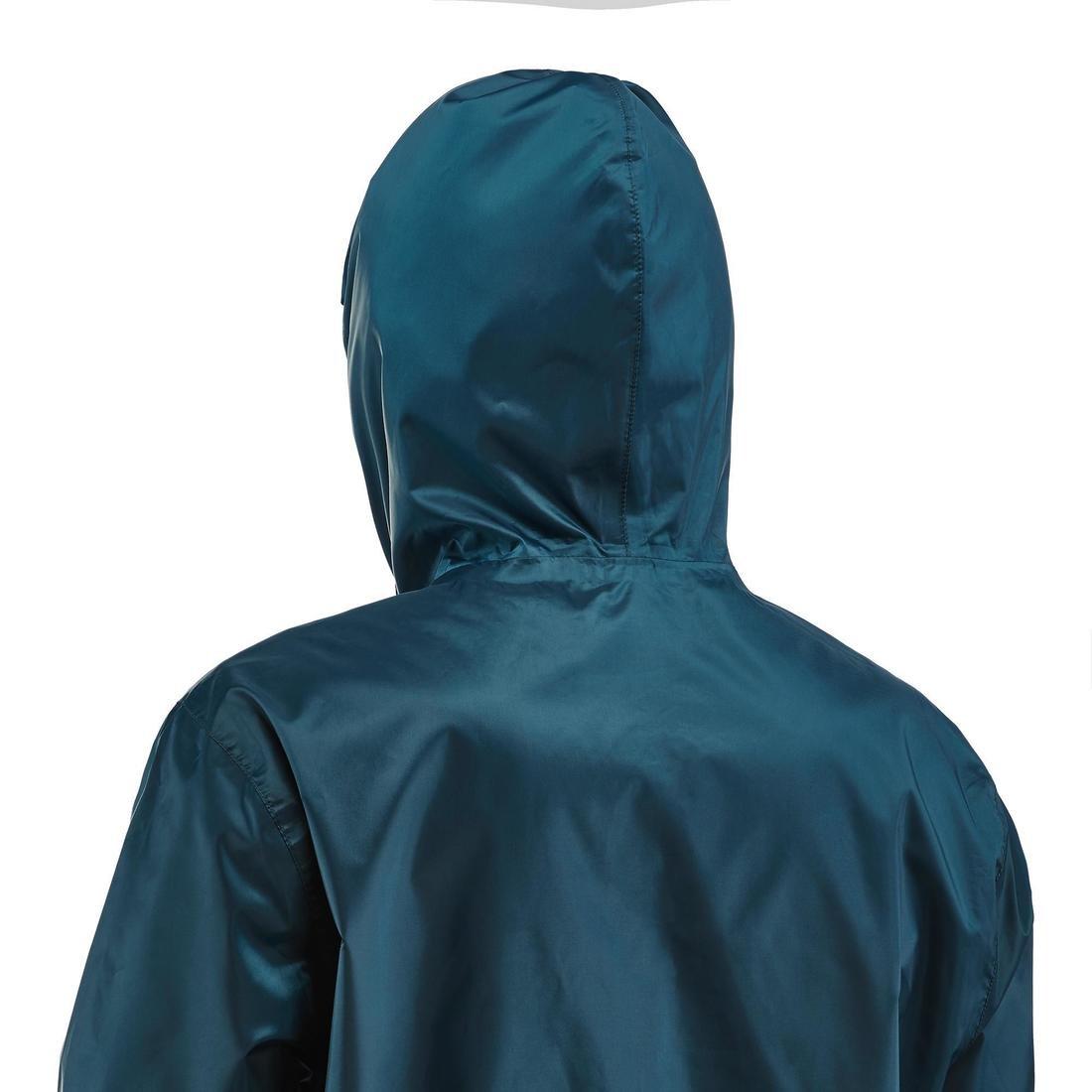 Large  Men's country walking rain coat - NH100 Raincut Full Zip, Dark Petrol Blue, , large image number 11