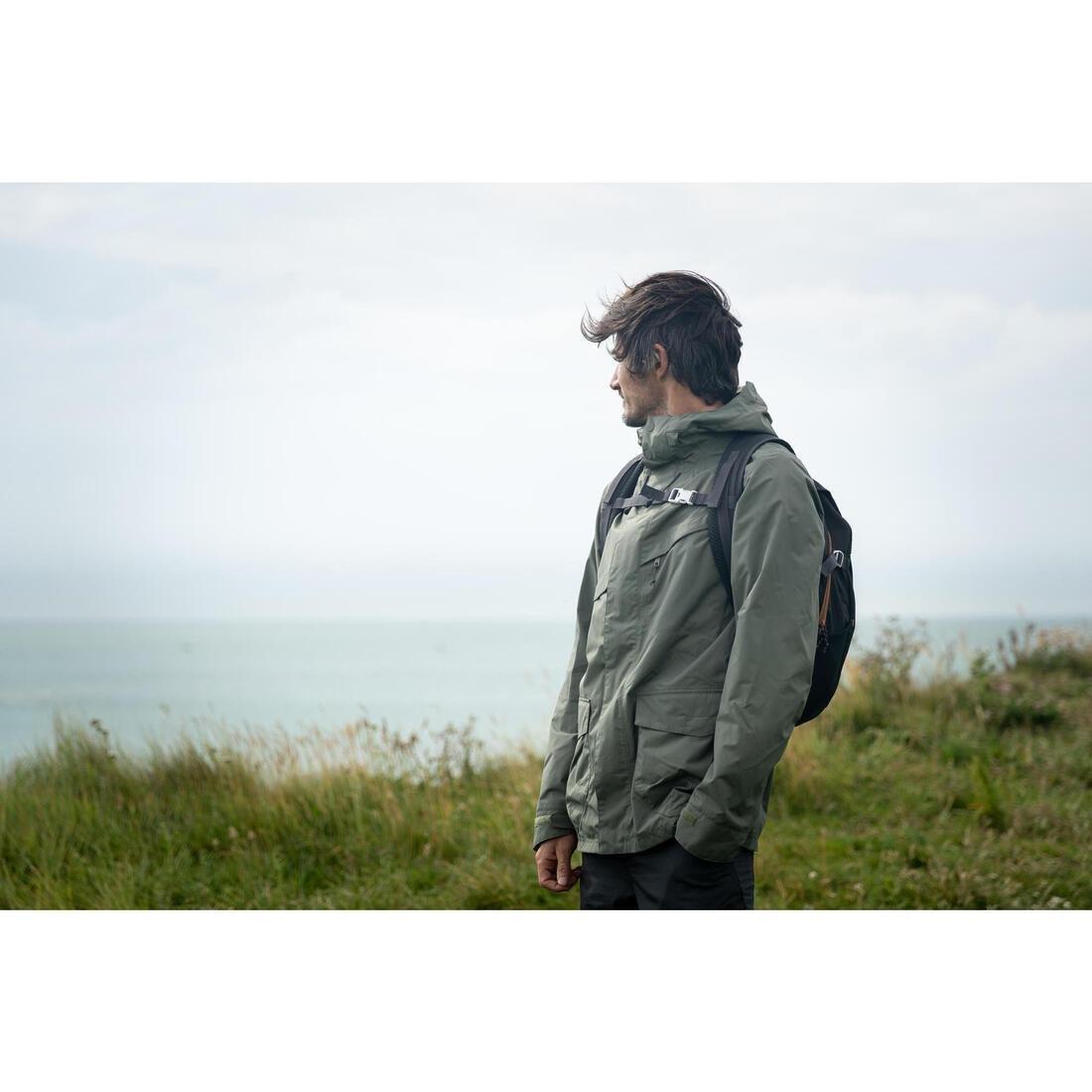 Extra Large  Men's Country Walking Waterproof Jacket - NH550 Imper, Khaki Brown, , large image number 2