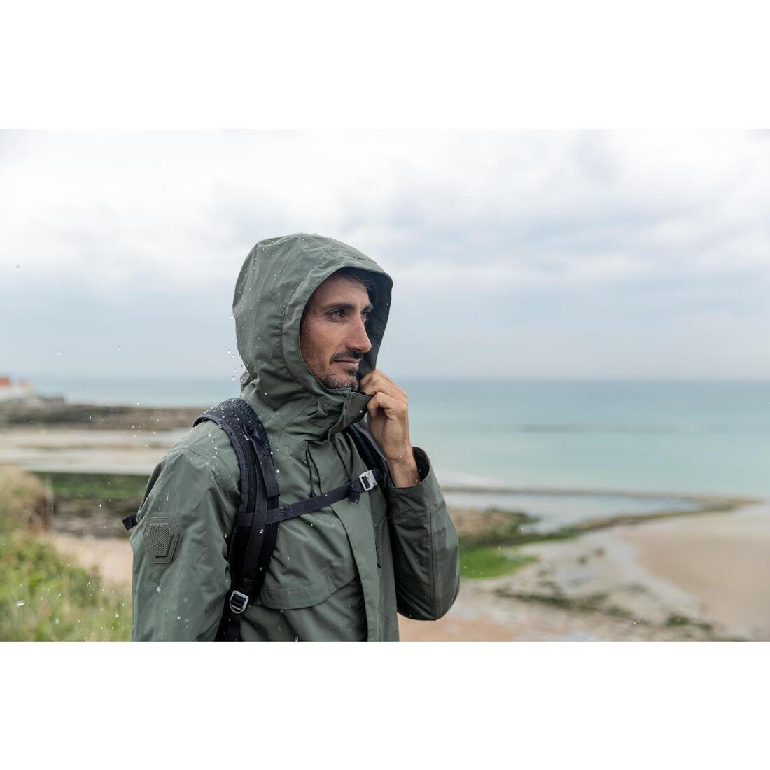 Extra Large  Men's Country Walking Waterproof Jacket - NH550 Imper, Khaki Brown, , large image number 4