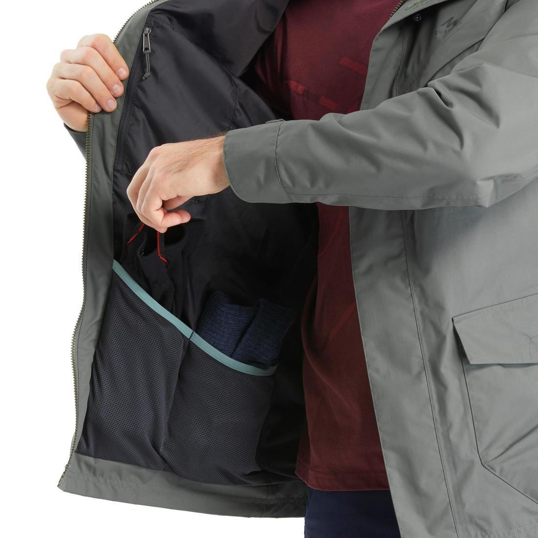 Extra Large  Men's Country Walking Waterproof Jacket - NH550 Imper, Khaki Brown, , large image number 13