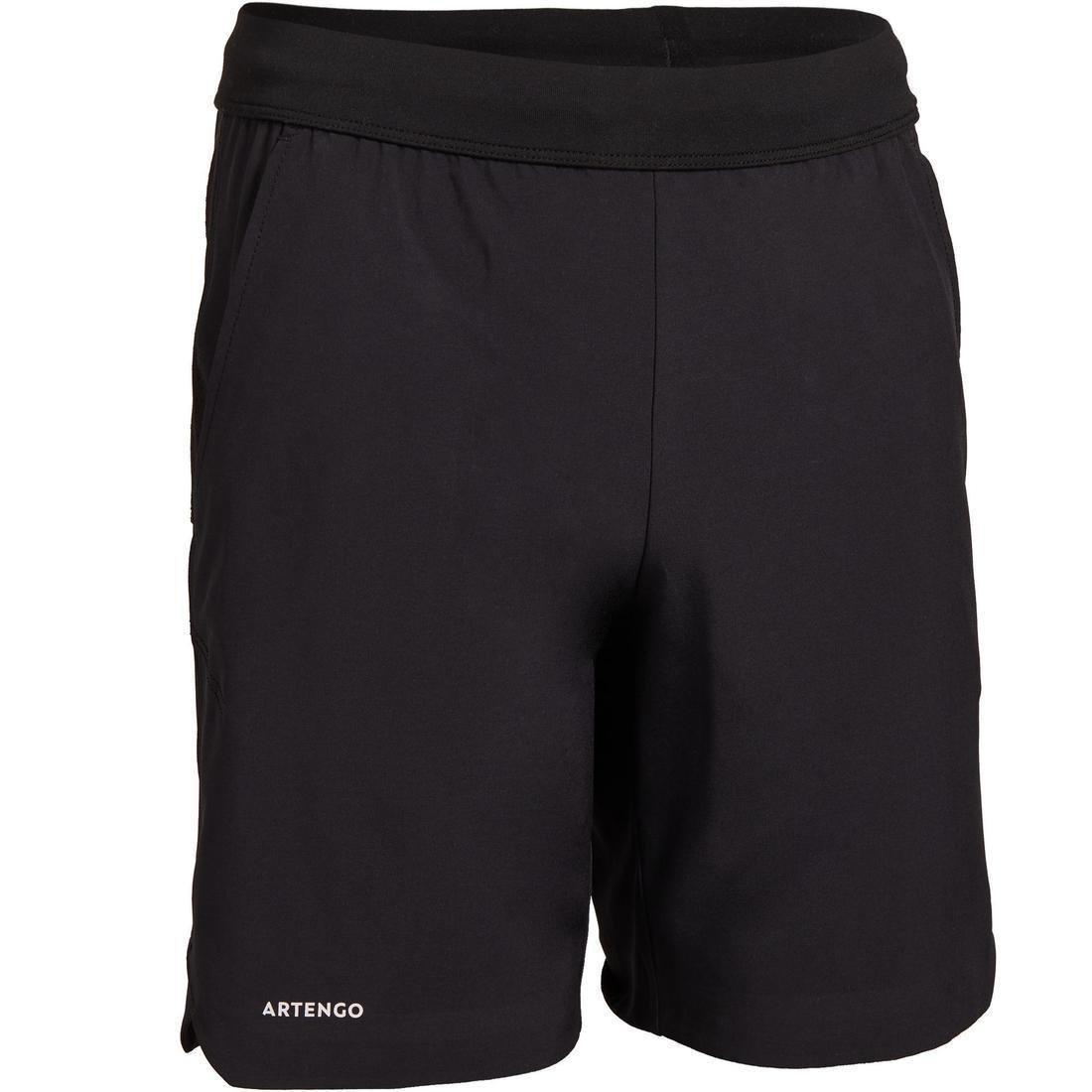 8-9Y  Boys' Tennis Shorts TSH500 - Black, , large image number 0