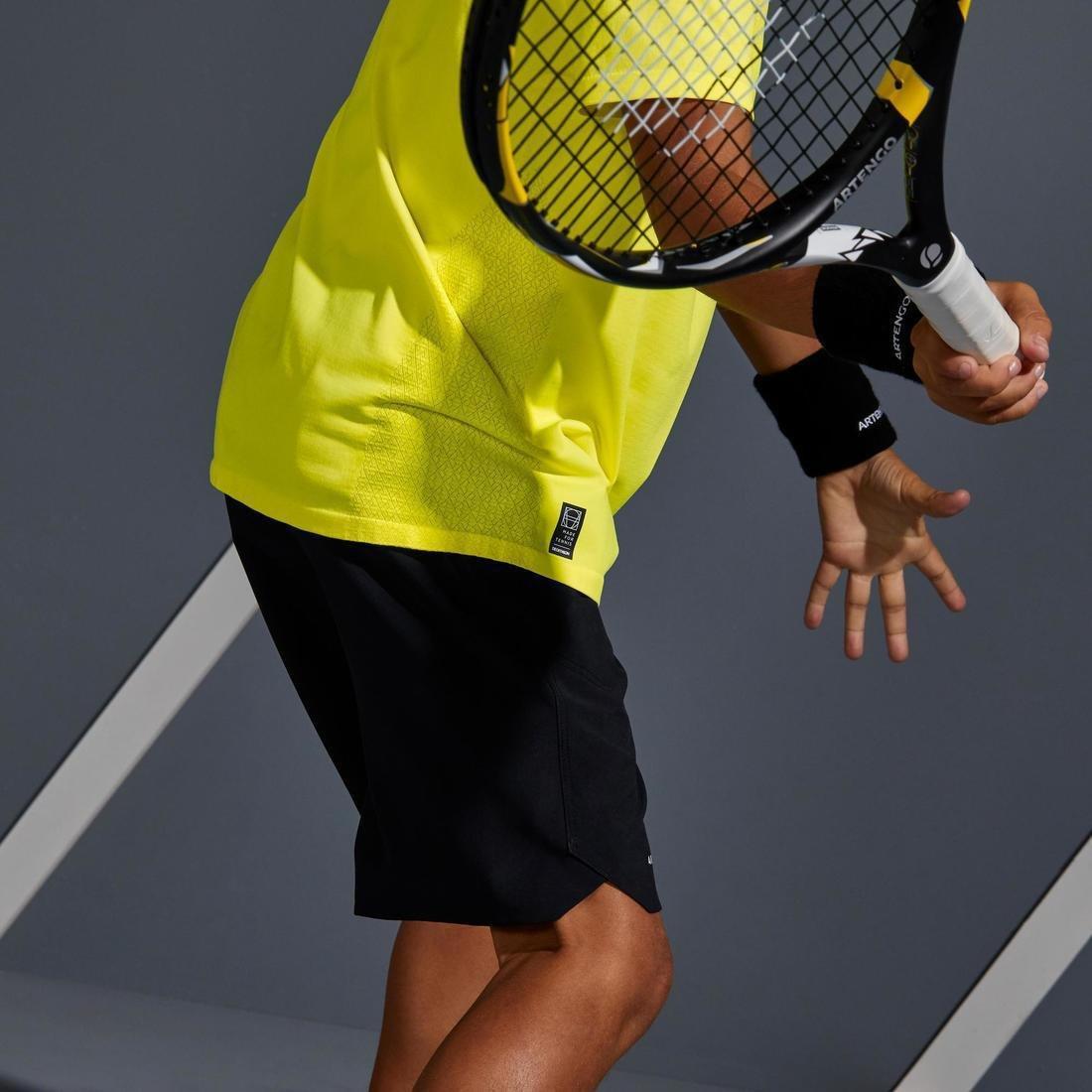 8-9Y  Boys' Tennis Shorts TSH500 - Black, , large image number 2