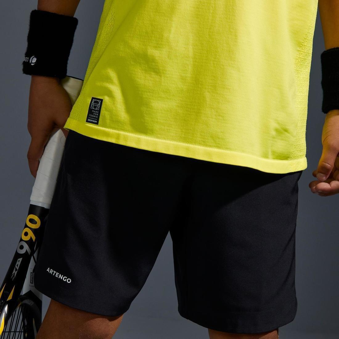 8-9Y  Boys' Tennis Shorts TSH500 - Black, , large image number 5