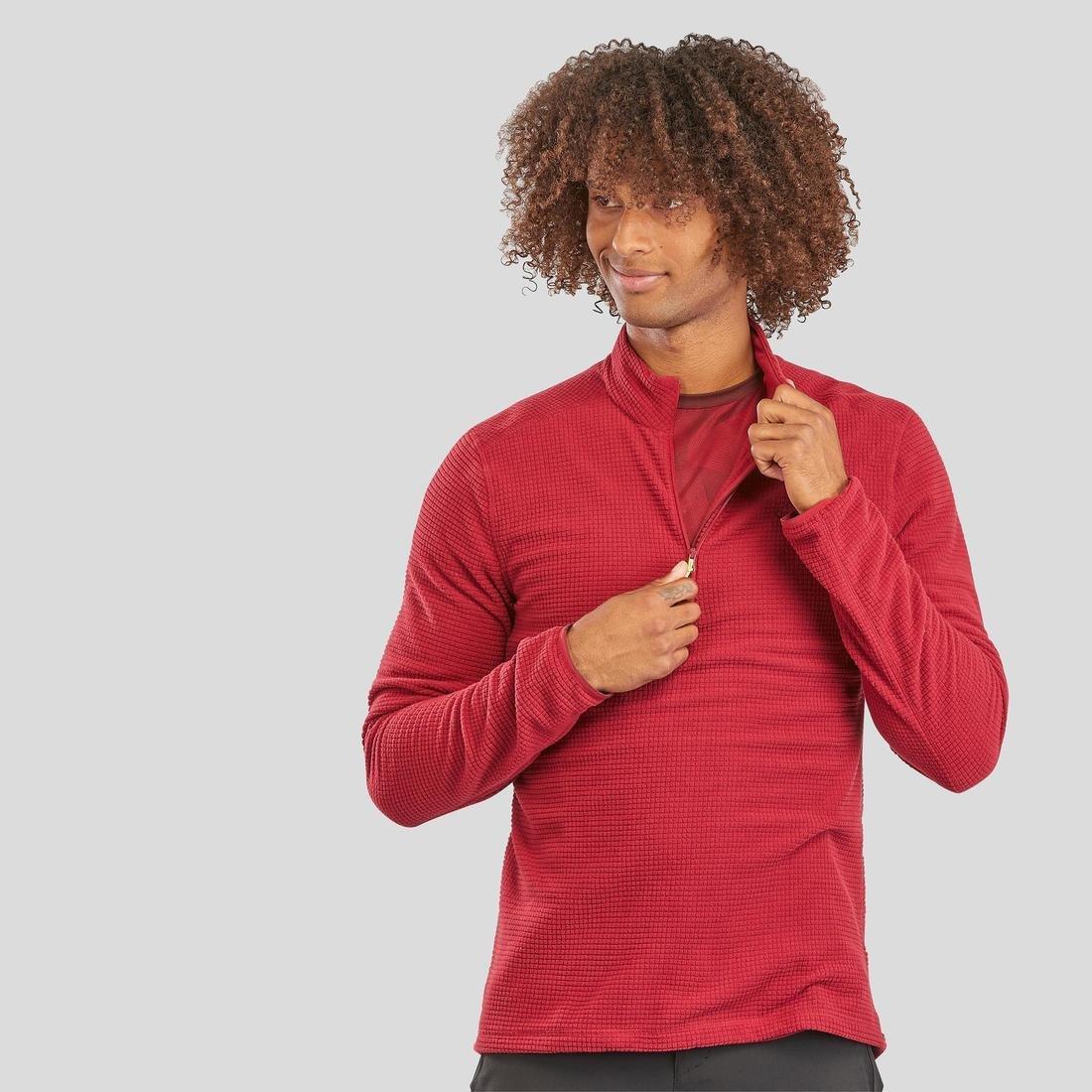 Medium  Men's Mountain Walking Fleece MH500, Bordeaux, , large image number 1