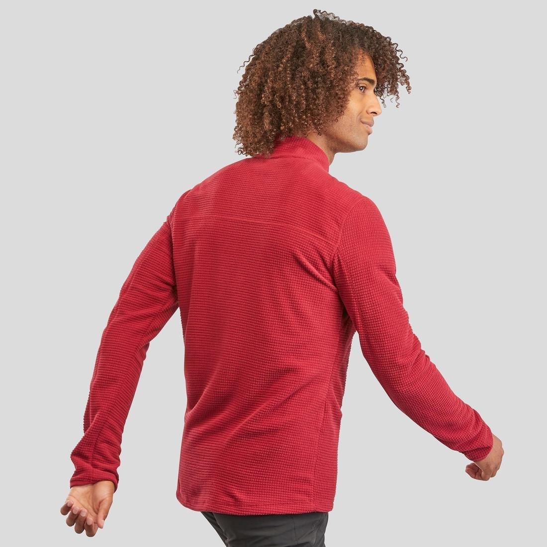 Medium  Men's Mountain Walking Fleece MH500, Bordeaux, , large image number 2